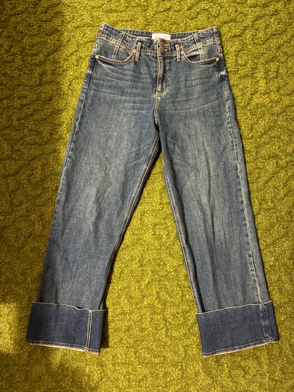 Dear John Straight Leg Jeans in Medium Blue